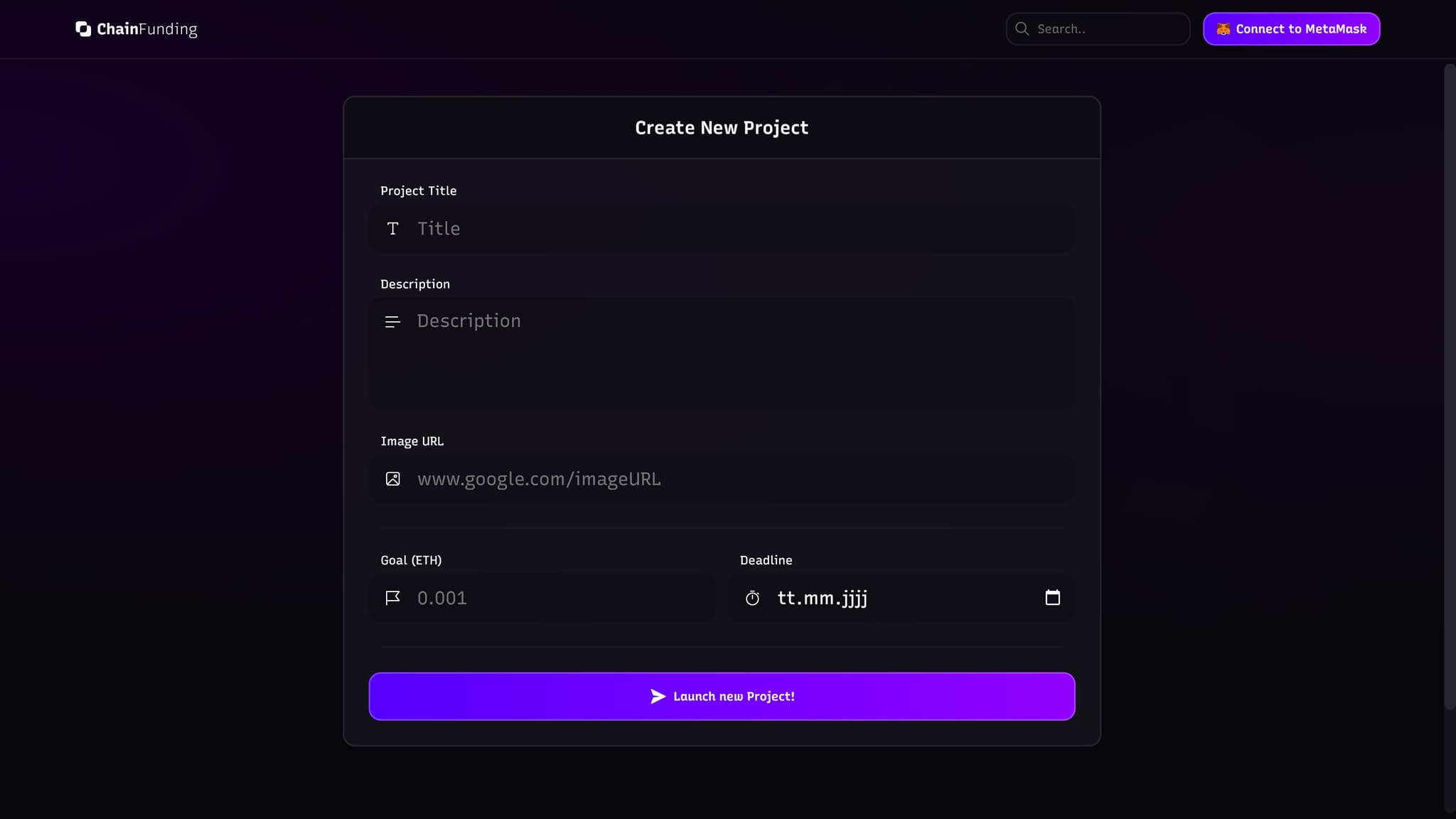 ChainFunding (University Project)