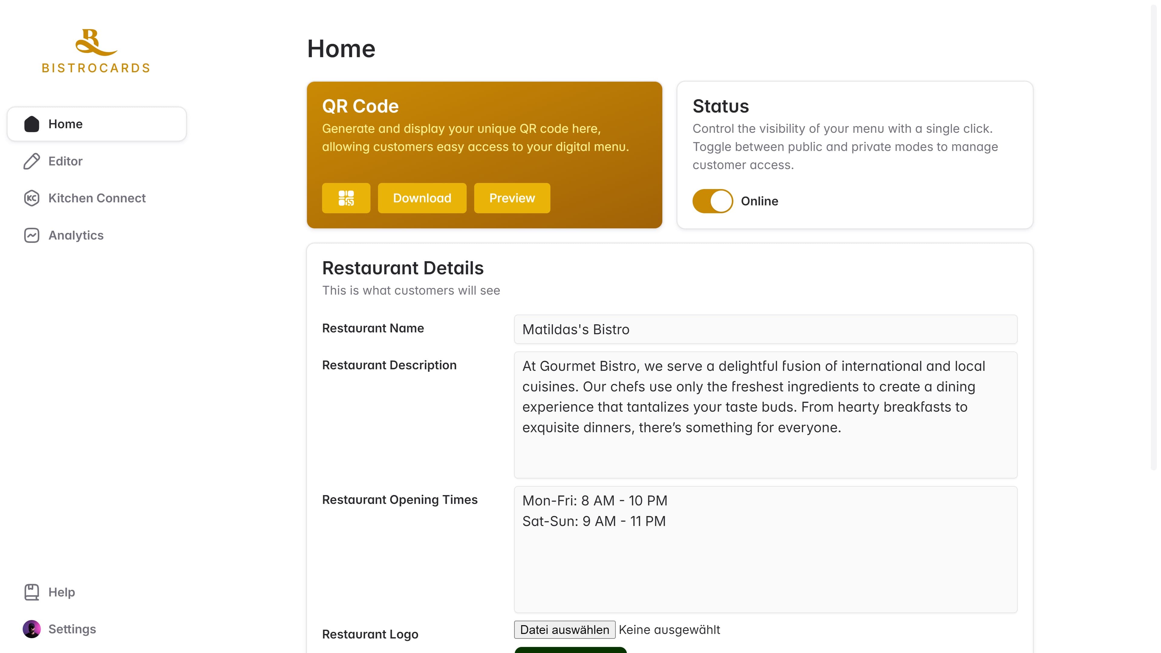 Bistrocards screenshot 1