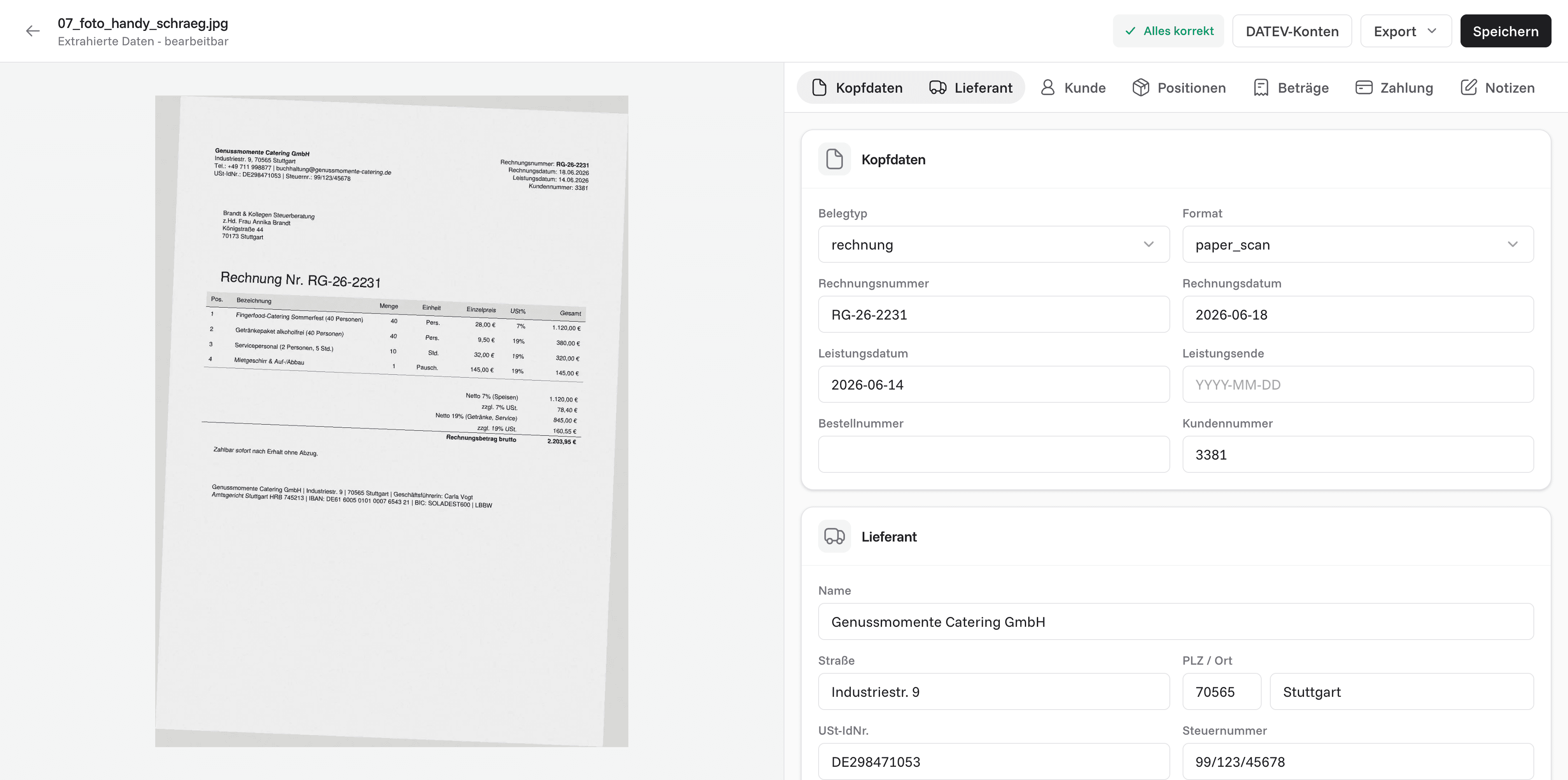 RechnungScannen screenshot 4